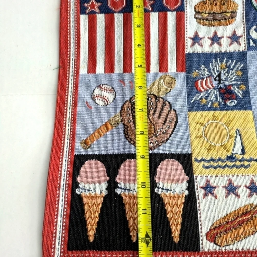 Set Of Six Placemats Summertime Cookout Ice cream Design 19 x 13 Cloth